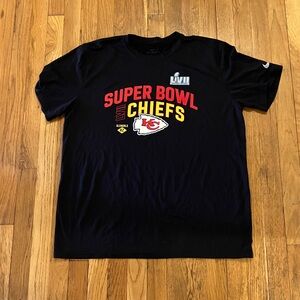Nike dri fit Super Bowl LVII Kanas City chief black tee men’s XL